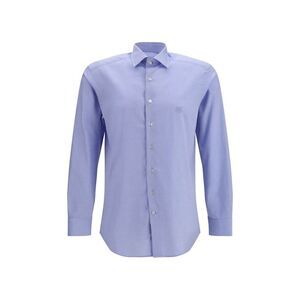 Etro Blue Cotton Dress Men's Shirt